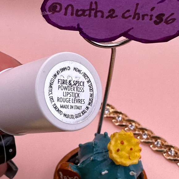 MAC Cosmetics Powder Kiss Lipstick in Fire & Spice New 1.5g no box - Picture 3 of 9